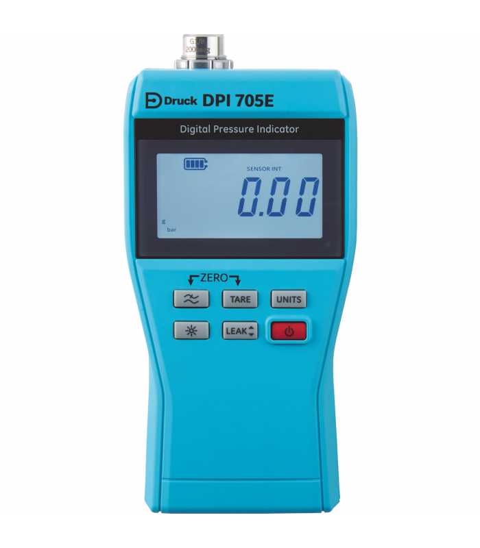 Druck DPI 705E [DPI705E-1-008G-P4-H0-U0-OP0] Save Area Pressure Indicator, 25 mbar / 10 inH2O / 2.5 kPa, Standard Accuracy, Gauge Type, 1/4 NPT Female Adaptor